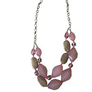 Pink statement necklace